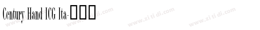 Century Hand ICG Ita字体转换